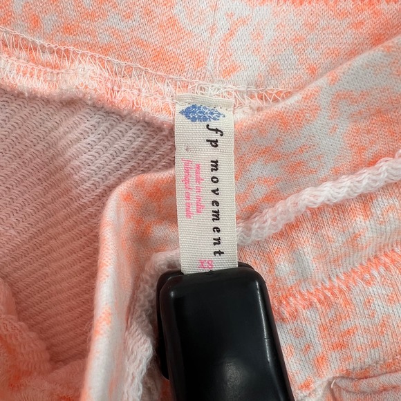 FREE PEOPLE Movement Sweatpants Womens XS White Neon Orange Sun and Done Jogger - Picture 9 of 16